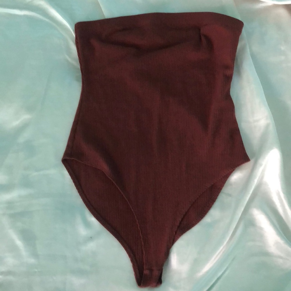 Strapless rust bodysuit